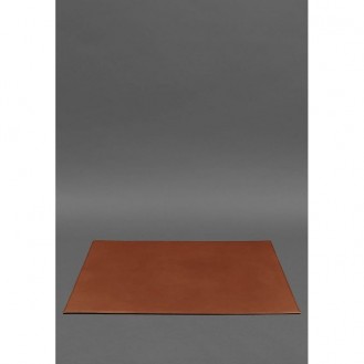 Накладка на стол руководителя - бювар BlankNote 1.0 Коньяк натуральная кожа crust светло-коричневая BN-BV-1-k