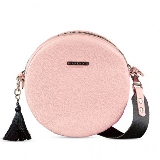 Сумка круглая через плечо BlankNote Tablet Барби натуральная кожа flotar розовая BN-BAG-23-barbi