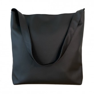 Женская сумка шоппер Nomen.no Handmade искусственная кожа чёрная S2706BL