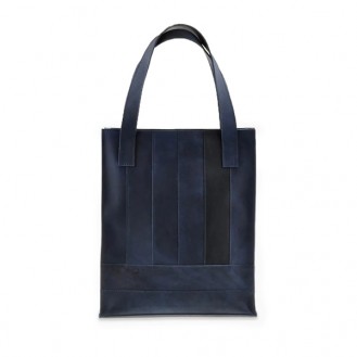 Женская сумка шоппер BlankNote Бэтси Ночное небо натуральная кожа синяя BN-BAG-10-nn