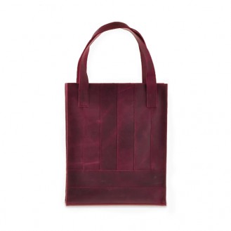 Женская сумка шоппер BlankNote Бэтси Виноград натуральная кожа бордовая BN-BAG-10-vin-kr