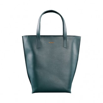 Женская сумка шоппер BlankNote D.D. Малахит натуральная кожа тёмно-зелёная BN-BAG-17-malachite