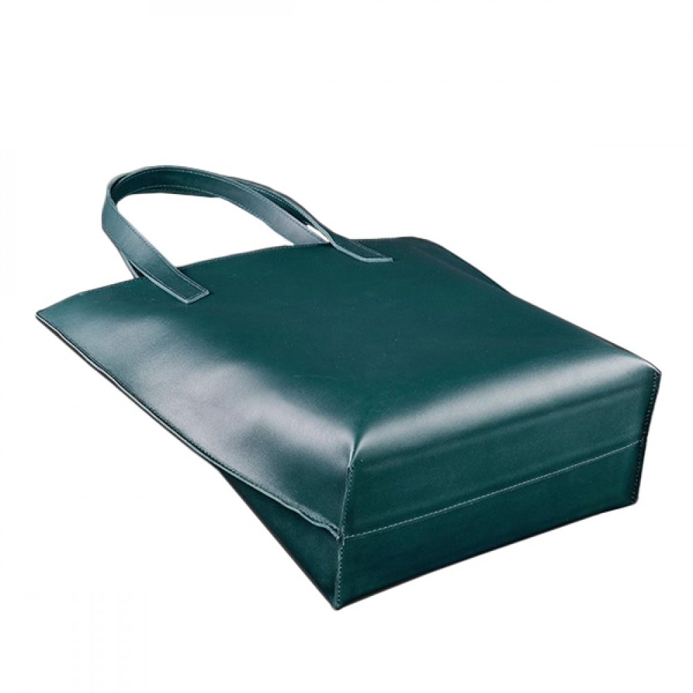 Фото 3Женская сумка шоппер BlankNote D.D. Малахит натуральная кожа тёмно-зелёная BN-BAG-17-malachite