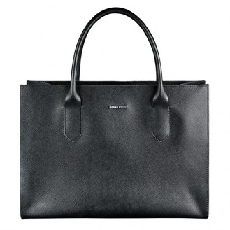 Женская сумка шоппер BlankNote Blackwood натуральная кожа Портофино чёрная BN-BAG-27-bw