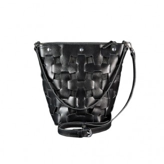 Женская сумка BlankNote Пазл M Уголь натуральная кожа crust тёмно-чёрная BN-BAG-32-ygol
