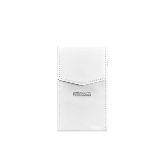 Женская сумка поясная/кроссбоди BlankNote Mini (вертикальная) Лотос натуральная кожа crust белая BN-BAG-38-1-light