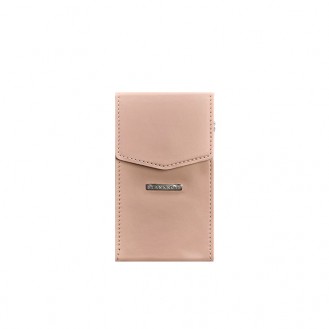 Женская сумка поясная/кроссбоди BlankNote Mini (вертикальная) Персик натуральная кожа crust розовая BN-BAG-38-1-pink