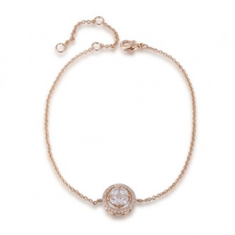 Женский браслет-цепочка на руку VELI бижутерия с белыми камнями Теория любви 913154