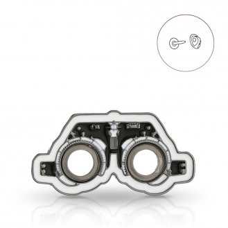 Брошь-значок BROCHE бижутерия Медицина Пробная оправа чёрная BRGV115041