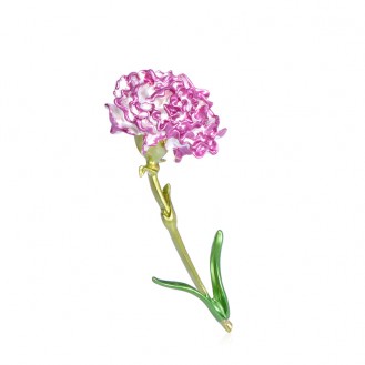 Брошь женская BROCHE бижутерия с эмалью Цветы Гвоздика розовая BRBF111175