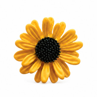 Брошь женская BROCHE бижутерия Цветы Подсолнух жёлтая BRBF111261