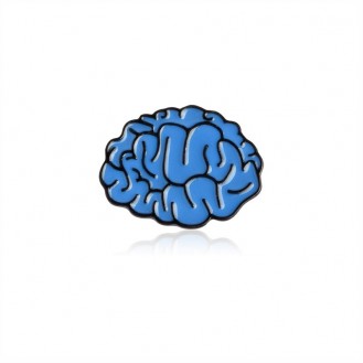 Брошь-значок унисекс BROCHE бижутерия с эмалью Медицина Анатомия Мозг BRGV111585
