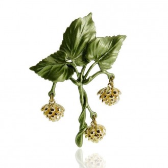 Брошь женская BROCHE бижутерия Растения Ветка с гроздьями BRBF111714