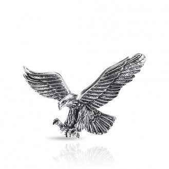 Брошь BROCHE бижутерия Птицы Орёл серебристая BRBF111752