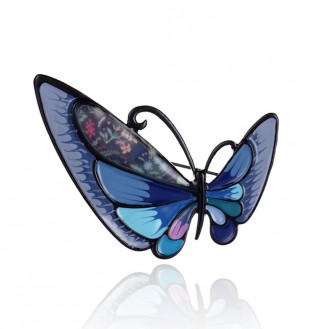 Брошь женская BROCHE бижутерия Насекомые Бабочка фиолетовая BRSF111807