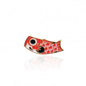 Брошь-значок унисекс BROCHE бижутерия с эмалью Рыбы Карп Кои красная BRGV112261