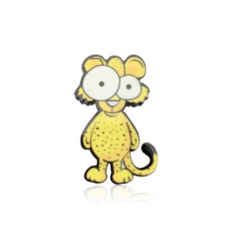 Брошь-значок унисекс BROCHE бижутерия Животные Джунгли Леопард жёлтая BRGV112607