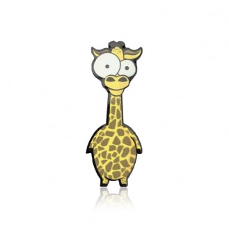 Брошь-значок унисекс BROCHE бижутерия Животные Джунгли Жираф жёлтая BRGV112534