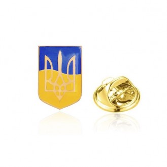 Брошь-значок унисекс BROCHE бижутерия Тризуб герб Украины BRGV112698