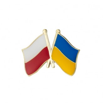 Брошь-значок унисекс BROCHE бижутерия Флаг Польша-Украина BRGV112717