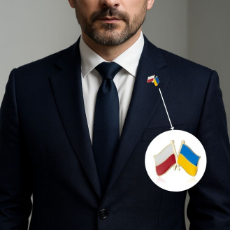 Брошь-значок унисекс BROCHE бижутерия Флаг Польша-Украина BRGV112717