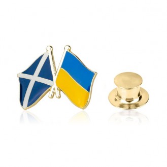 Брошь-значок унисекс BROCHE бижутерия Флаг Шотландия-Украина BRGV112809