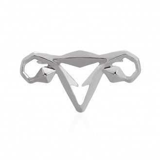 Брошь унисекс BROCHE бижутерия Медицина Лоно серебристая BRBF113018