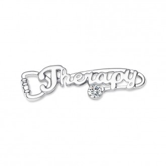 Брошь-значок унисекс BROCHE бижутерия Медицина Therapy серебристая BRGV113021