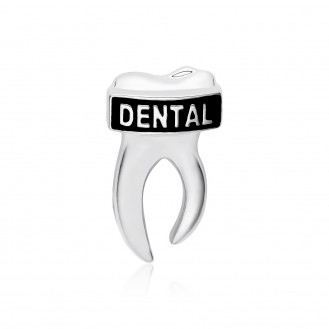 Брошь-значок унисекс BROCHE бижутерия Медицина Зуб Dental серебристая BRGV113140