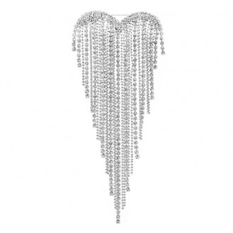 Брошь женская BROCHE бижутерия Сердце мечты серебристая BRBF113345