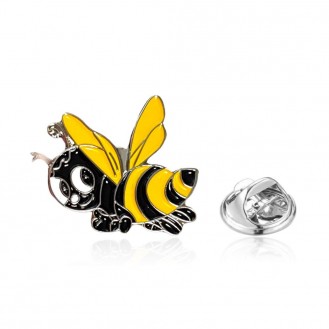 Брошь-значок унисекс BROCHE бижутерия Насекомые Пчела жёлтая BRGV113530