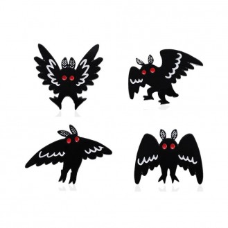 Комплект значков (пинов) BROCHE брошки бижутерия Мофман чёрный BRGV114596