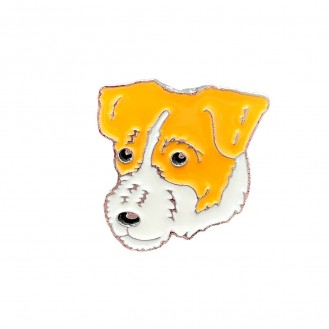 Брошь-значок унисекс BROCHE бижутерия Животные Пёс Джек-рассел-терьер BRGV113640
