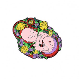 Брошь-значок женская BROCHE бижутерия Медицина Жизнь внутри разноцветная BRGV113660