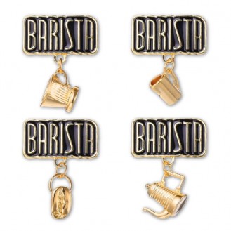 Комплект значков BROCHE брошки бижутерия Barista золотистый BRGV114224