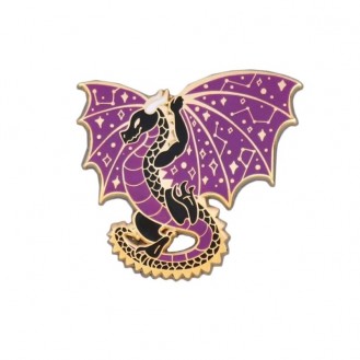 Брошь-значок женская BROCHE бижутерия Дракон фиолетовая BRGV113826