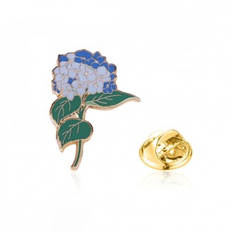 Брошь-значок BROCHE бижутерия Цветы Гортензия голубая BRGV113980