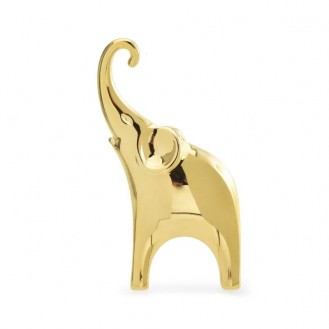 Брошь из стали BROCHE бижутерия Животные Слоник на счастье золотистая BRBF114002