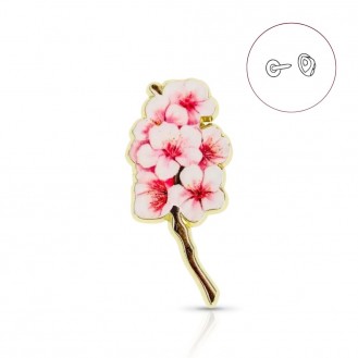 Брошь-значок BROCHE бижутерия Цветы Сакуры розовая BRGV114168