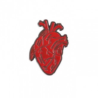 Брошь-значок BROCHE бижутерия Медицина Кардиологу Сердце красная BRGV114221