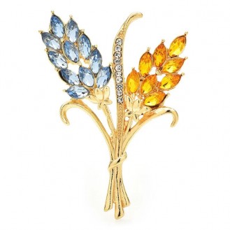 Брошь BROCHE бижутерия Колоски разноцветная BRBF114284