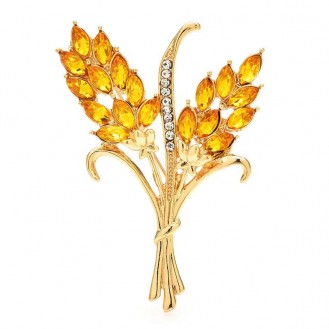 Брошь BROCHE бижутерия Колоски золотистая BRBF114285