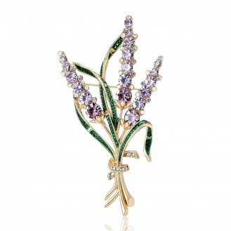 Брошь BROCHE бижутерия Цветы Лаванда фиолетовая BRBF114356