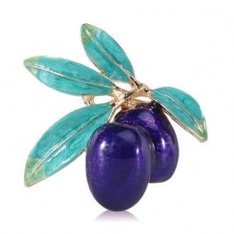 Брошь BROCHE бижутерия Оливки синяя BRBF114358
