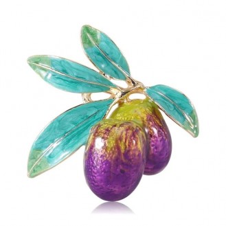 Брошь BROCHE бижутерия Оливки фиолетовая BRBF114357