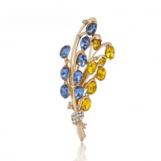 Брошь BROCHE бижутерия Колоски разноцветная BRBF114414