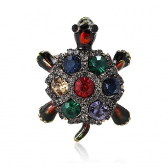 Брошь BROCHE бижутерия Черепаха разноцветная BRBF114428