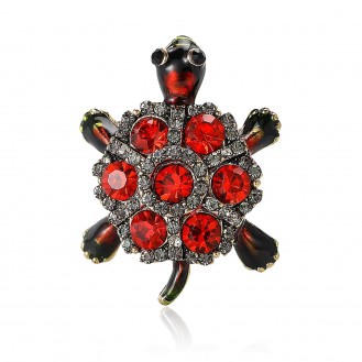 Брошь BROCHE бижутерия Черепаха красная BRBF114427