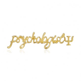 Значок (пин) BROCHE брошь бижутерия Медицина Psychologist золотистый BRGV114439