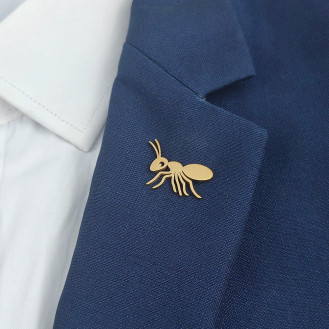 Значок (пин) BROCHE брошь бижутерия Насекомые Муравей золотистый BRGV114491